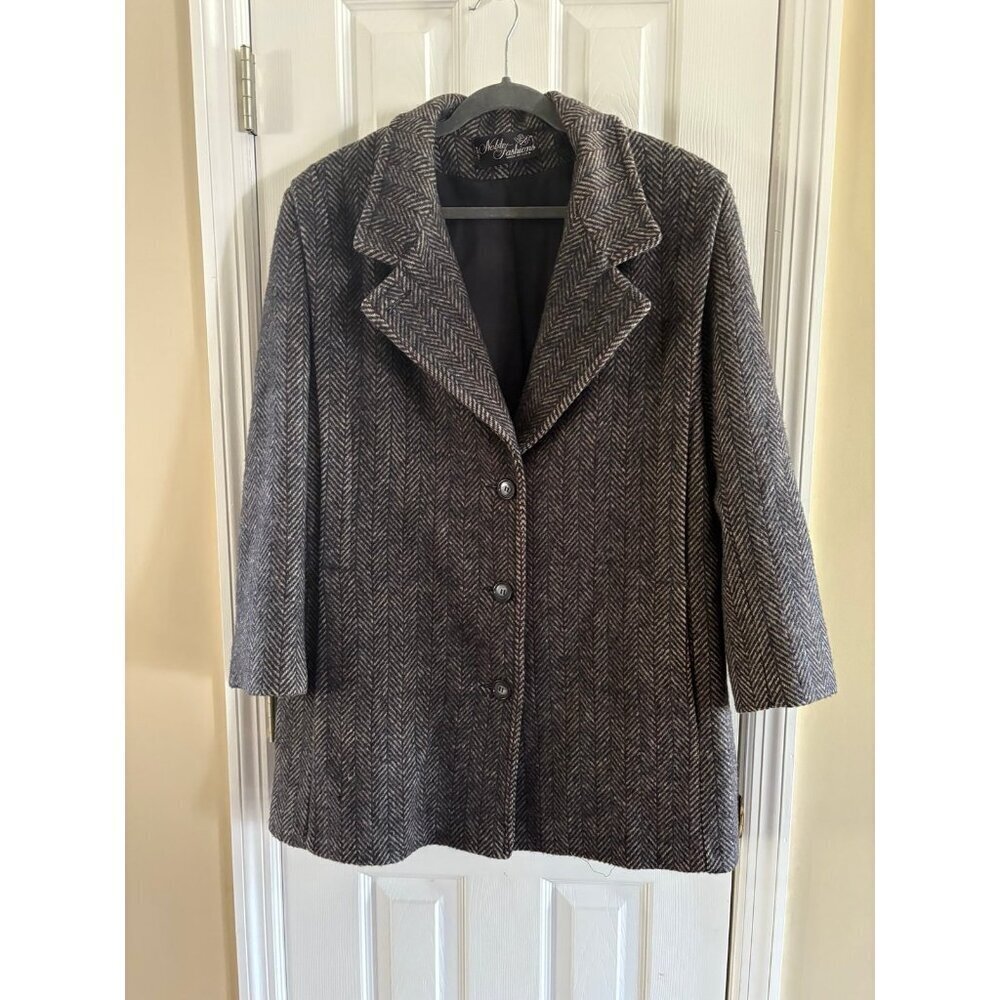 Vintage Blazer Noble Fashions Wool Herringbone